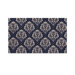 Blue And Brown Damask Pattern Print Polyester Flag