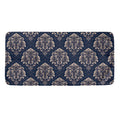 Blue And Brown Damask Pattern Print Towel