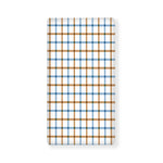 Blue And Brown Tattersall Pattern Print Baby Crib Sheet