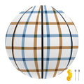 Blue And Brown Tattersall Pattern Print Basketball