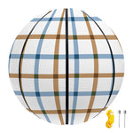 Blue And Brown Tattersall Pattern Print Basketball