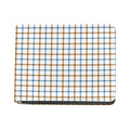 Blue And Brown Tattersall Pattern Print Bifold Wallet