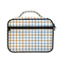 Blue And Brown Tattersall Pattern Print Briefcase Bible Bag