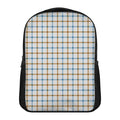Blue And Brown Tattersall Pattern Print Casual Backpack
