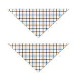 Blue And Brown Tattersall Pattern Print Dog Bandana