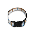 Blue And Brown Tattersall Pattern Print Dog Collar