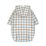 Blue And Brown Tattersall Pattern Print Dog Zip Up Hoodie