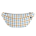 Blue And Brown Tattersall Pattern Print Fanny Pack