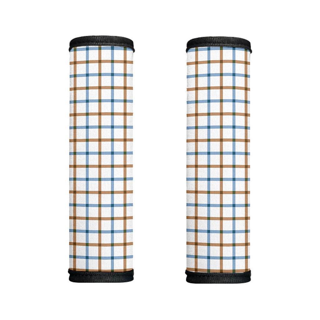 Blue And Brown Tattersall Pattern Print Handle Covers