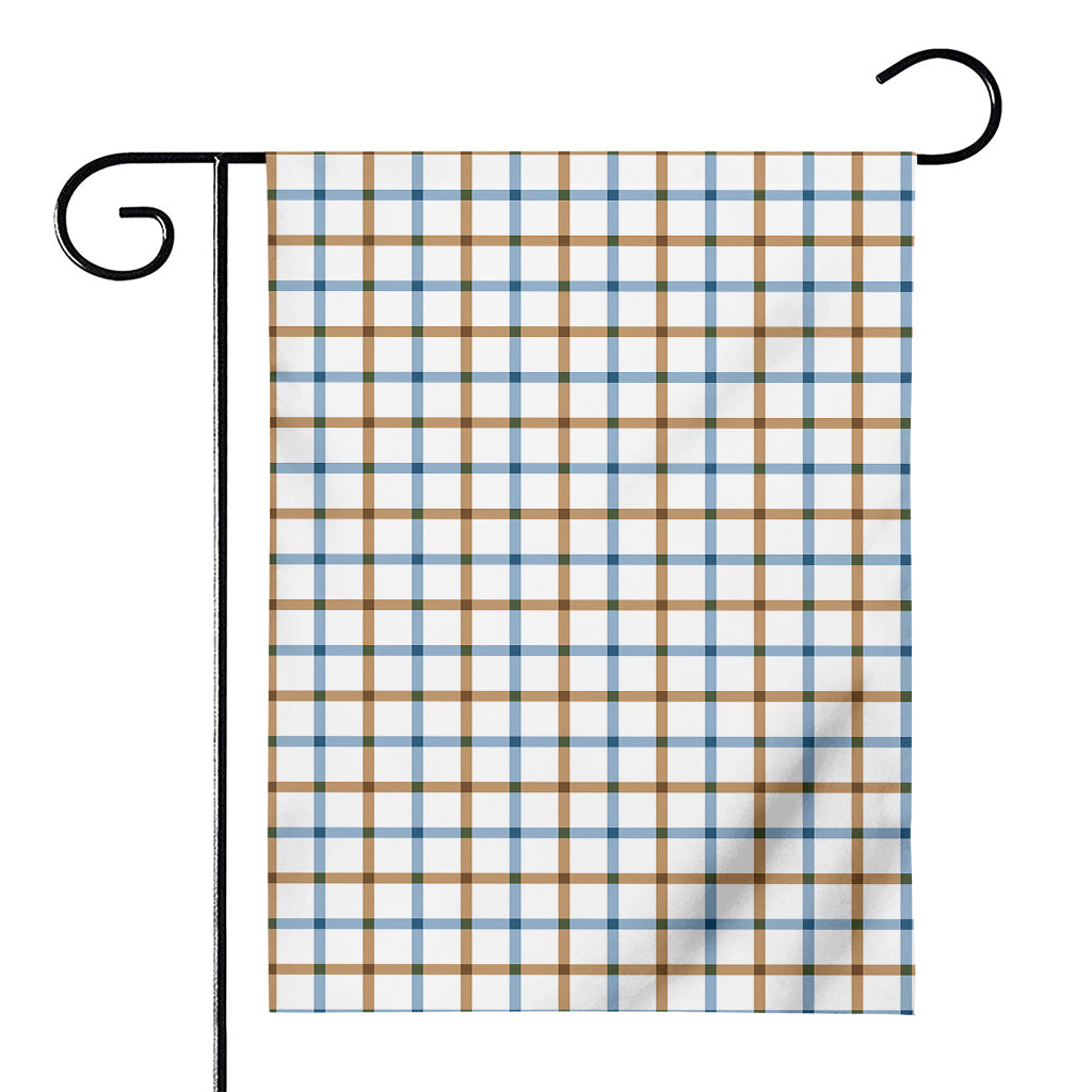 Blue And Brown Tattersall Pattern Print House Flag