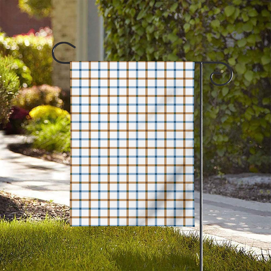 Blue And Brown Tattersall Pattern Print House Flag