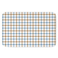 Blue And Brown Tattersall Pattern Print Indoor Door Mat