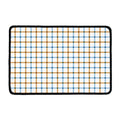 Blue And Brown Tattersall Pattern Print Kitchen Mat