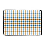 Blue And Brown Tattersall Pattern Print Kitchen Mat