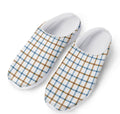Blue And Brown Tattersall Pattern Print Mesh Casual Shoes