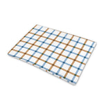 Blue And Brown Tattersall Pattern Print Pet Cooling Mat Cover