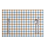 Blue And Brown Tattersall Pattern Print Placemat
