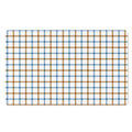 Blue And Brown Tattersall Pattern Print Polyester Doormat