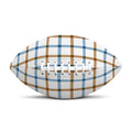 Blue And Brown Tattersall Pattern Print Rugby Ball