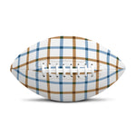 Blue And Brown Tattersall Pattern Print Rugby Ball