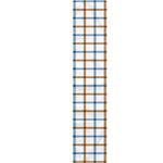 Blue And Brown Tattersall Pattern Print Table Runner