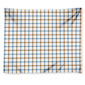Blue And Brown Tattersall Pattern Print Tapestry
