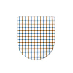 Blue And Brown Tattersall Pattern Print Toilet Lid Cover