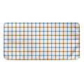 Blue And Brown Tattersall Pattern Print Towel