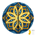Blue And Gold Bohemian Mandala Print Basketball