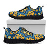 Blue And Gold Bohemian Mandala Print Black Running Shoes