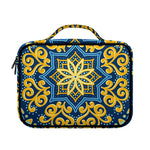 Blue And Gold Bohemian Mandala Print Briefcase Bible Bag