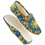 Blue And Gold Bohemian Mandala Print Casual Shoes