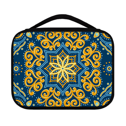 Blue And Gold Bohemian Mandala Print Classic Bible Case