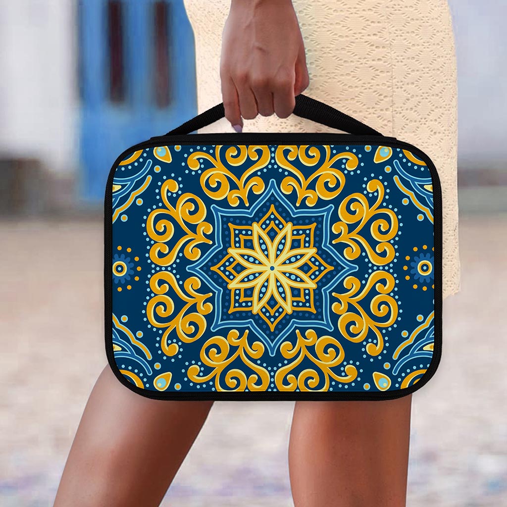 Blue And Gold Bohemian Mandala Print Classic Bible Case