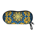 Blue And Gold Bohemian Mandala Print Glasses Case