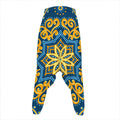 Blue And Gold Bohemian Mandala Print Hammer Pants