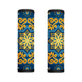 Blue And Gold Bohemian Mandala Print Handle Covers