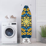 Blue And Gold Bohemian Mandala Print Ironing Board Cover
