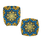Blue And Gold Bohemian Mandala Print Office Chair Cover
