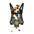 Blue And Gold Bohemian Mandala Print Pet Carrier Backpack
