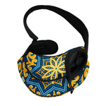 Blue And Gold Bohemian Mandala Print Pet Sling Carrier