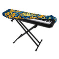 Blue And Gold Bohemian Mandala Print Piano Keyboard Cover