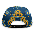 Blue And Gold Bohemian Mandala Print Snapback Cap