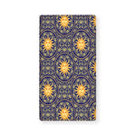 Blue And Gold Celestial Pattern Print Baby Crib Sheet