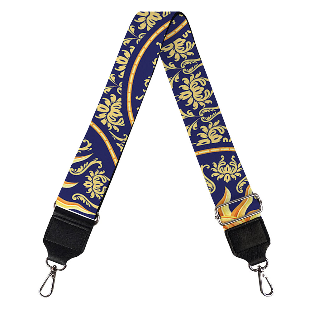 Blue And Gold Celestial Pattern Print Bag Strap