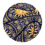 Blue And Gold Celestial Pattern Print Basketball