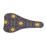 Blue And Gold Celestial Pattern Print Bicycle Seat Cover