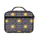 Blue And Gold Celestial Pattern Print Briefcase Bible Bag