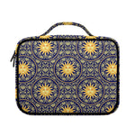 Blue And Gold Celestial Pattern Print Briefcase Bible Bag
