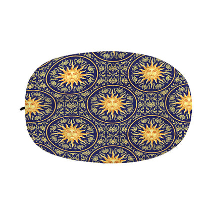 Blue And Gold Celestial Pattern Print Car Side Mirror Covers